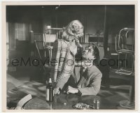 6w0184 FRAMED 8.25x10 still 1947 c/u of sexy Janis Carter seducing drunk Glenn Ford by Van Pelt!