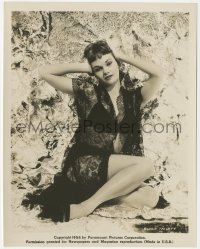 6w0195 GLORIA TALBOTT 8x10.25 still 1954 Paramount studio portrait in sexy black lace negligee!