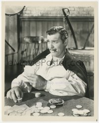 6w0198 GONE WITH THE WIND 8.25x10.25 still R1967 Clark Gable as Rhett Butler gambling at poker!