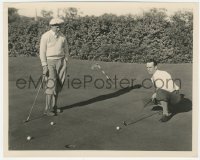 6w0210 HAROLD LLOYD 8x10 still 1920s on the golf course lining up putt by Gene Kornman!