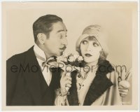 6w0220 HIS PRIVATE LIFE 8.25x10.25 still 1928 great close up of Adolphe Menjou & Kathryn Carver!