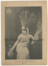 6w0001 JUDITH OF BETHULIA 8x10 LC 1914 Blanche Sweet with real peacock, D.W. Griffith, ultra rare!