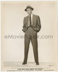 6w0311 MAN WHO KNEW TOO MUCH 8x10 still 1956 full-length portrait of James Stewart, Hitchcock!