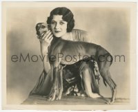 6w0314 MARCELINE DAY 8.25x10 news photo 1928 she trains her prize winning racing dog herself!