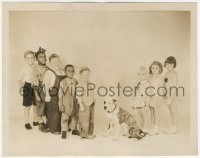 6w0362 OUR GANG 8x10.25 still 1930s Farina, Stymie, Chubby, Jackie Cooper & others + Pete the Pup!