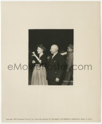 6w0436 SUNSET BOULEVARD candid 8.25x10 still 1950 Gloria Swanson & Adolph Zukor on the set!