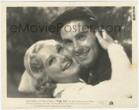 6w0449 THIN ICE 8x10.25 still 1937 great romantic close up of Sonja Henie & Tyrone Power!
