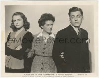 6w0456 TOUGH AS THEY COME 8x10.25 still 1942 mom makes Billy Halop & Helen Parrish make up!