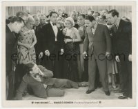 6w0461 TWO SECONDS 8x10 still 1932 Edward G. Robinson & crowd look at man he just knocked down!