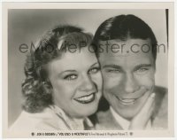 6w0498 YOU SAID A MOUTHFUL 8x10.25 still 1932 super close portrait of Ginger Rogers & Joe E. Brown!