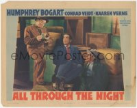 6w0765 ALL THROUGH THE NIGHT LC 1942 Humphrey Bogart & William Demarest watch Peter Lorre count cash!