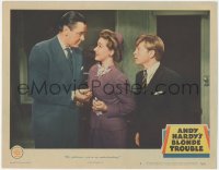 6w0770 ANDY HARDY'S BLONDE TROUBLE LC #2 1944 Granville between Mickey Rooney & Herbert Marshall!