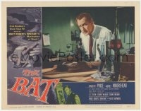 6w0790 BAT LC #2 1959 great image of Vincent Price in lab, when it flies, someone dies!