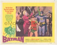 6w0793 BATMAN LC #8 1966 great close up of Adam West & Burt Ward fighting all the villains!