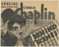 6w0516 BEHIND THE SCREEN TC R1932 great art of Charlie Chaplin, Behind the Scenes, very rare!