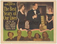 6w0800 BEST YEARS OF OUR LIVES LC #3 1947 Myrna Loy & Fredric March are worried about Teresa Wright!