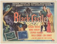 6w0521 BLACK CASTLE TC 1952 Boris Karloff, Lon Chaney Jr., horror crawls in the catacombs!