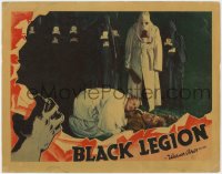 6w0804 BLACK LEGION LC 1936 many hooded Ku Klux Klansmen standing over man they killed!