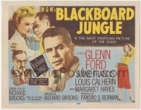 6w0523 BLACKBOARD JUNGLE TC 1955 teacher Glenn Ford, Margaret Hayes, Anne Francis, classic!