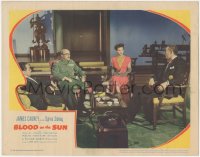 6w0813 BLOOD ON THE SUN LC 1945 beautiful Sylvia Sidney sitting in room with Japanese guys!