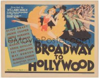 6w0530 BROADWAY TO HOLLYWOOD TC 1933 wonderful deco of dancing girls & comics floating in air, rare!