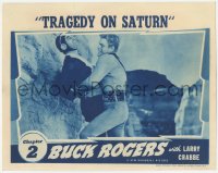 6w0829 BUCK ROGERS chapter 2 LC 1939 c/u of Buster Crabbe fighting alien guy, Tragedy on Saturn!