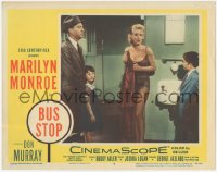 6w0831 BUS STOP LC #4 1956 sexy showgirl Marilyn Monroe in skimpy outfit scares family in bathroom!