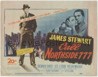 6w0534 CALL NORTHSIDE 777 TC 1948 James Stewart stood alone against Chicago's violence, film noir!
