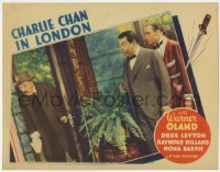 6w0846 CHARLIE CHAN IN LONDON LC 1934 Asian Warner Oland watches man sneak through door, rare!