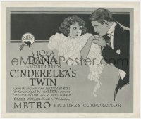 6w0541 CINDERELLA'S TWIN TC 1920 art of Viola Dana & MacDonald in a rags-to-riches romance, rare!