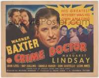 6w0548 CRIME DOCTOR TC 1943 detective Warner Baxter has amnesia and doesn't know who he is!
