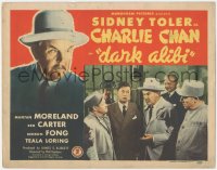 6w0552 DARK ALIBI TC 1946 Asian detective Sidney Toler as Charlie Chan, Benson Fong as Tommy Chan!