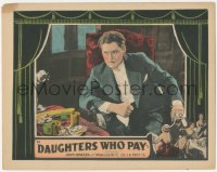 6w0873 DAUGHTERS WHO PAY LC 1925 close up of angry John Bowers sitting at desk by phone, ultra rare!