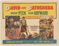 6w0553 DAVID & BATHSHEBA TC 1951 great artwork of Biblical Gregory Peck & sexy Susan Hayward!