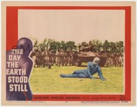 6w0875 DAY THE EARTH STOOD STILL LC #6 1951 Rennie in space suit injured on ground by soldiers!