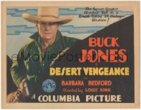 6w0559 DESERT VENGEANCE TC 1931 greatest outdoor star Buck Jones in breath-taking western, rare!