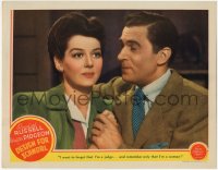 6w0881 DESIGN FOR SCANDAL LC 1941 Rosalind Russell tells Walter Pidgeon she's a judge AND a woman!