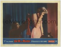 6w0885 DIAL M FOR MURDER LC #2 1954 Hitchcock, killer Anthony Dawson sneaks up on Grace Kelly!