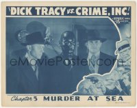 6w0888 DICK TRACY VS. CRIME INC. chapter 5 LC 1941 great close up of villain Lucifer, Murder at Sea!