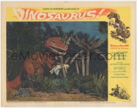 6w0891 DINOSAURUS LC #3 1960 wacky image of really fake Tyrannosaurus-Rex holding really fake girl!