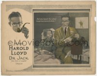 6w0906 DR. JACK LC 1922 sick boy about to yell into doctor Harold Lloyd's stethoscope!
