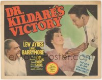6w0563 DR. KILDARE'S VICTORY TC 1941 doctor Lew Ayres examines glamorous debutante, Lionel Barrymore