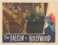 6w0922 FALCON IN HOLLYWOOD LC 1944 detective Tom Conway & Veda Ann Borg about to board ship!