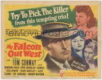 6w0574 FALCON OUT WEST TC 1944 detective Tom Conway must pick a killer from a sexy tempting trio!