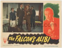 6w0926 FALCON'S ALIBI LC 1946 detective Tom Conway as The Falcon investigating dead body in bedroom!