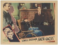 6w0927 FALSE FACES LC 1932 Lowell Sherman with Lila Lee in wheelchair in courtroom, very rare!