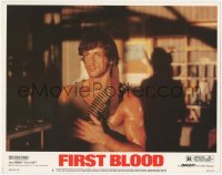 6w0936 FIRST BLOOD LC #5 1982 best close up of Sylvester Stallone as John Rambo!