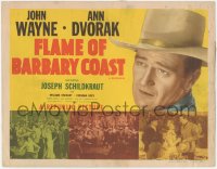 6w0580 FLAME OF BARBARY COAST TC R1950 huge c/u of cowboy John Wayne + 2 great gambling scenes!
