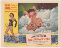6w0949 FRENCH LINE 2D LC #8 1954 Howard Hughes, c/u of sexy Jane Russell naked in bubble bath!