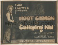 6w0584 GALLOPING KID TC 1922 full-length image of cowboy Hoot Gibson & artwork of his horse!